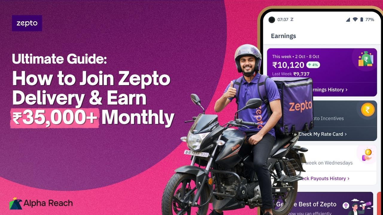 How to Join Zepto Delivery Partner and Earn 35000 rupees monthly