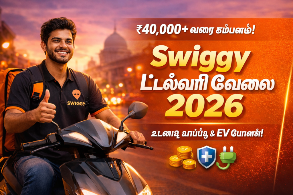 Swiggy டெலிவரி வேலை 2026 – சம்பளம் & நன்மைகள்