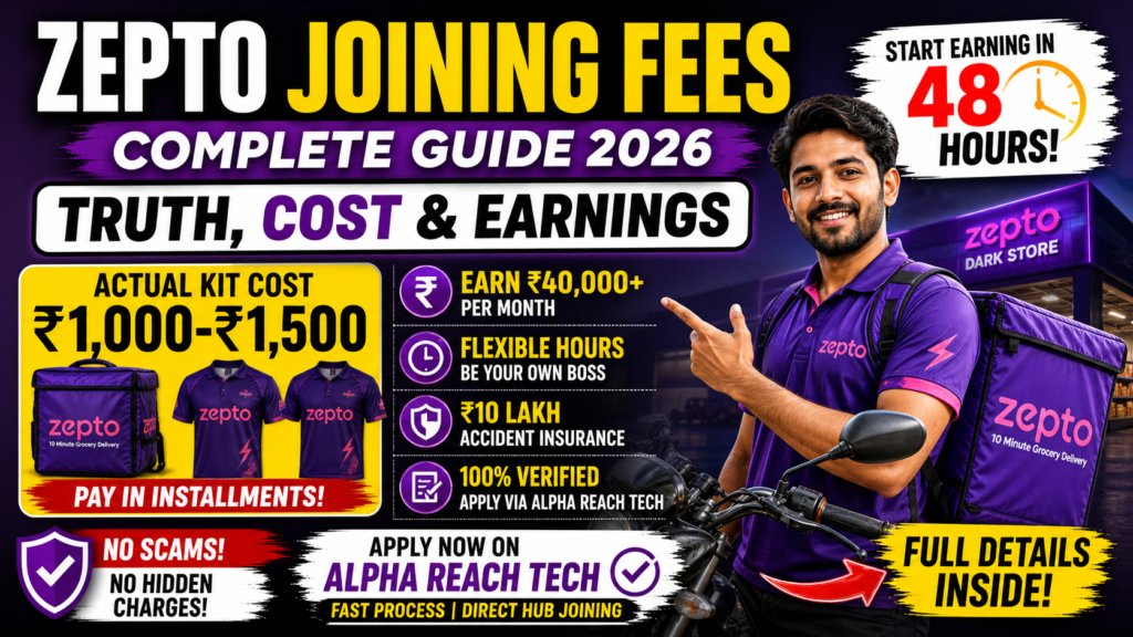 Zepto Joining Fees