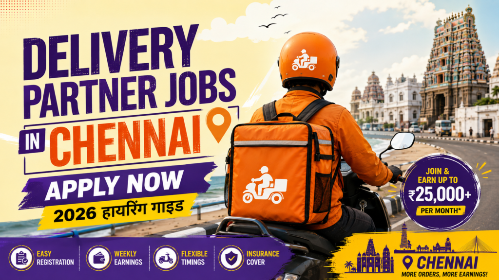 चेन्नई में डिलीवरी पार्टनर जॉब्स: अभी अप्लाई करें (2026 हायरिंग गाइड)