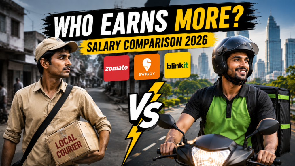 Local Courier Boy vs Zomato/Swiggy/Blinkit Partner: Salary Comparison 2026