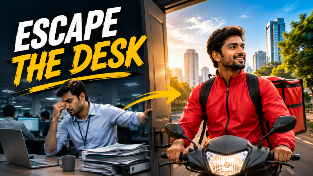 Escape the Desk: Why Office & BPO Workers Are Switching to Delivery Jobs (2026)
