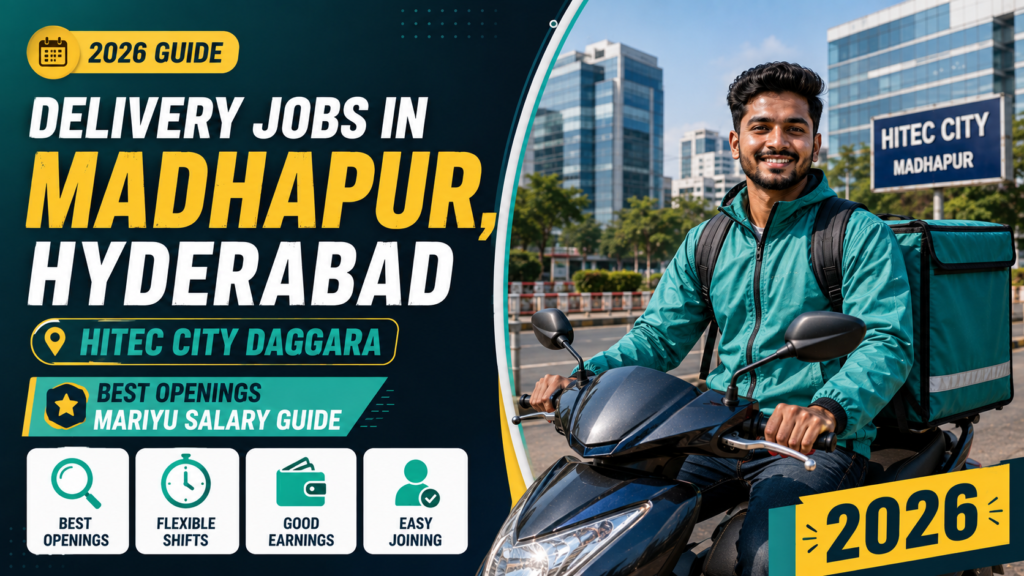 Delivery Jobs in Madhapur, Hyderabad: HITEC City Daggara Best Openings mariyu Salary Guide (2026)