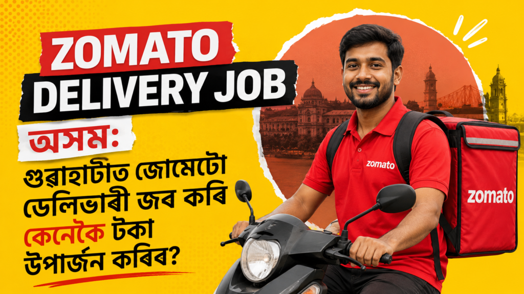 Zomato Delivery Job Assam: গুৱাহাটীত জোমেটো ডেলিভাৰী জব কৰি কেনেকৈ টকা উপাৰ্জন কৰিব? (2026 গাইড)