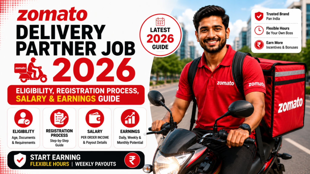 Zomato Delivery Partner Job 2026