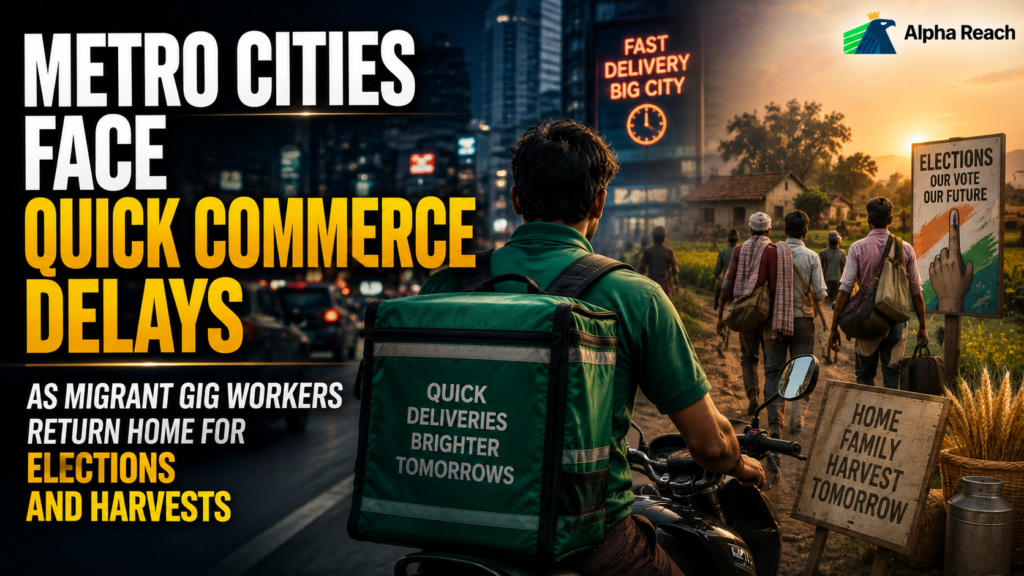 Metro Cities Face Quick Commerce Delays as Migrant Gig Workers Return Home for Elections and Harvests