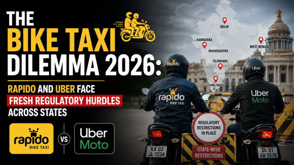 The Bike Taxi Dilemma 2026: Rapido and Uber Face Fresh Regulatory Hurdles Across States