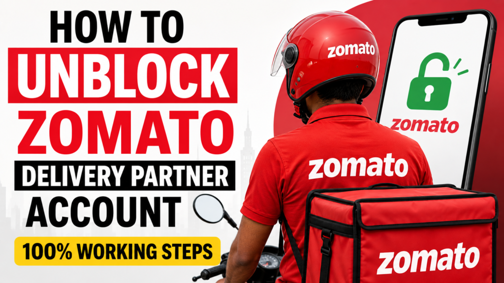 How to Unblock Zomato Delivery Partner Account
