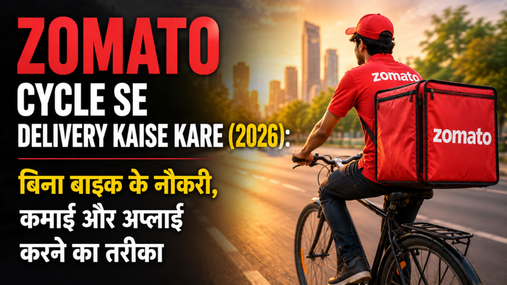 Zomato Cycle Se Delivery Kaise Kare