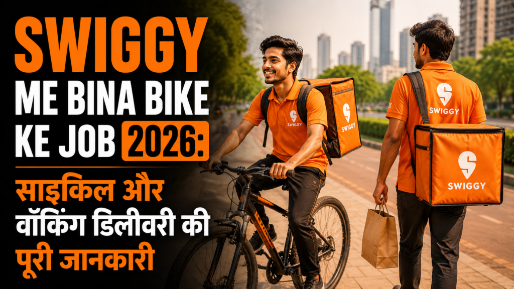 Swiggy Me Bina Bike Ke Job
