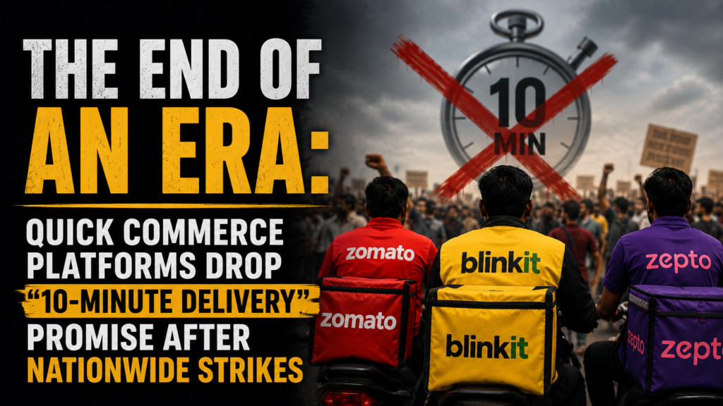The End of an Era: Quick Commerce Platforms Drop "10-Minute Delivery" Promise After Nationwide Strikes