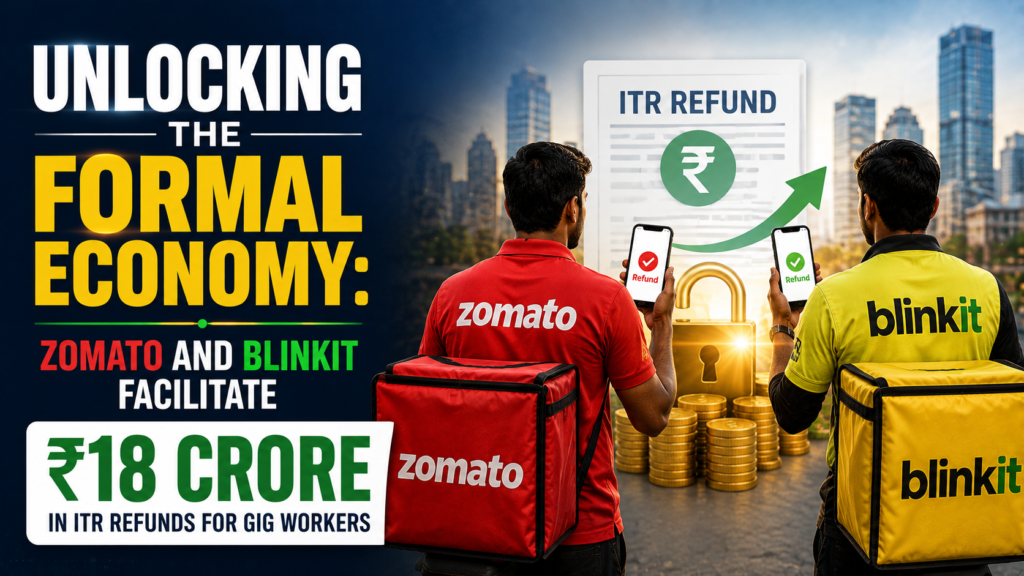 Unlocking the Formal Economy: Zomato and Blinkit Facilitate ₹18 Crore in ITR Refunds for Gig Workers