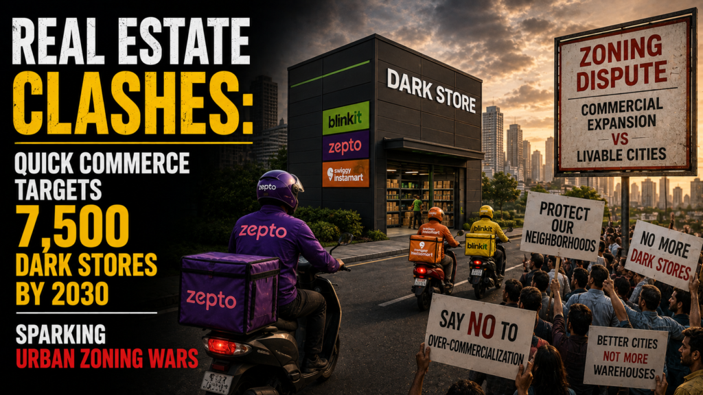 Real Estate Clashes: Quick Commerce Targets 7,500 Dark Stores by 2030, Sparking Urban Zoning Wars