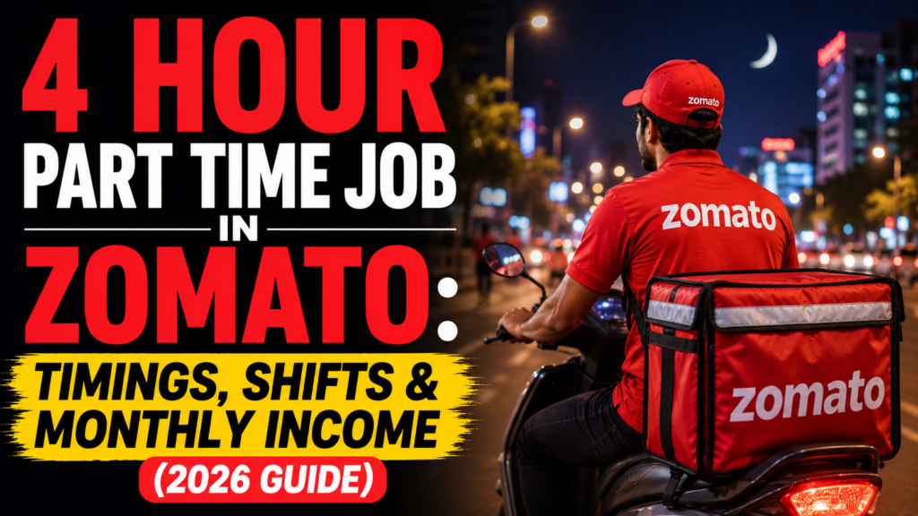 4 Hour Part Time Job in Zomato