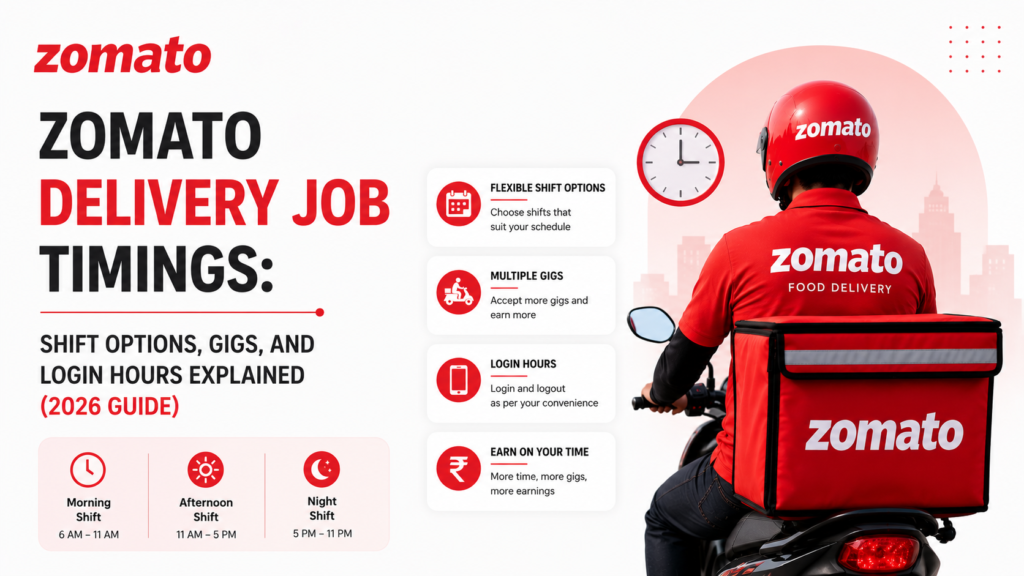 Zomato Delivery Job Timings