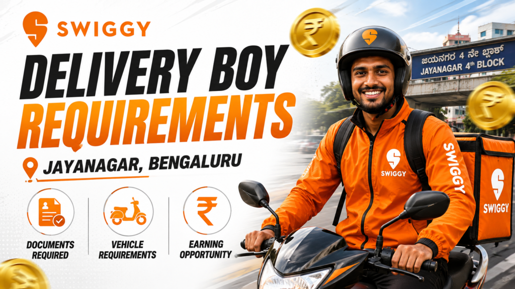 Swiggy Delivery Boy Requirements