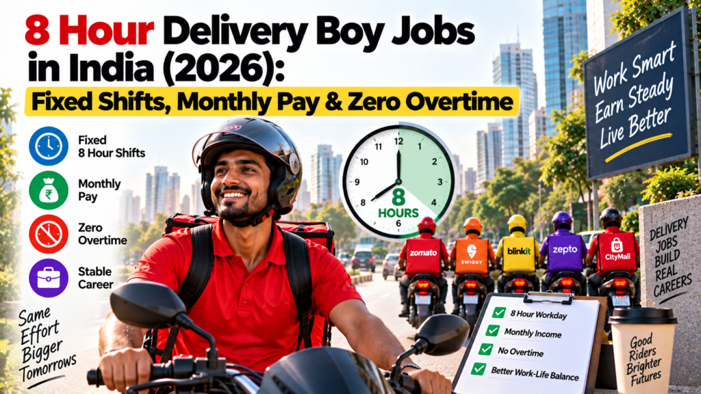 8 Hour Delivery Boy Jobs in India