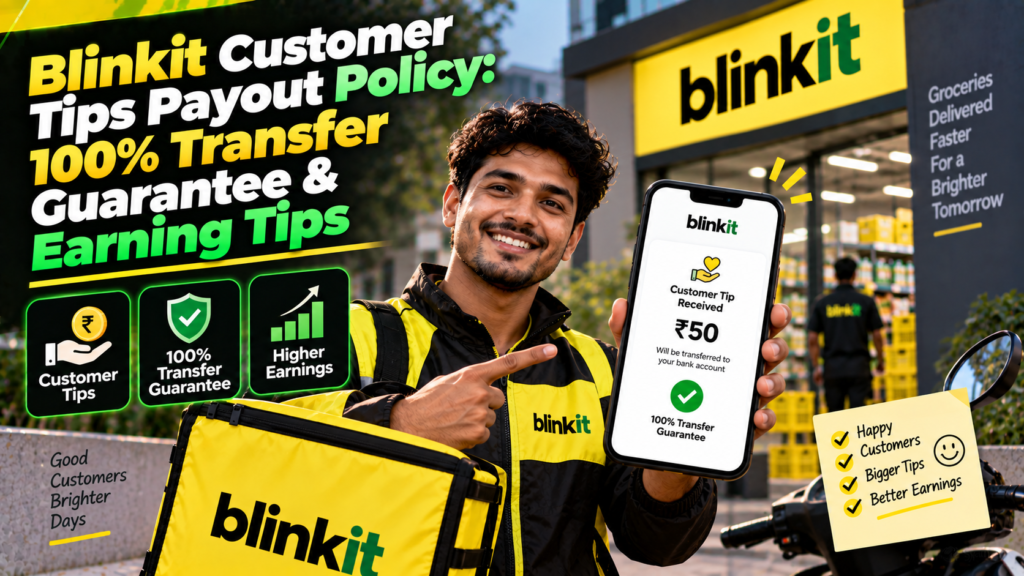 Blinkit Customer Tips Payout Policy