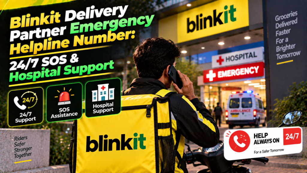 Blinkit Delivery Partner Emergency Helpline Number