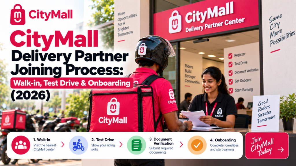 CityMall Delivery Partner Joining Process