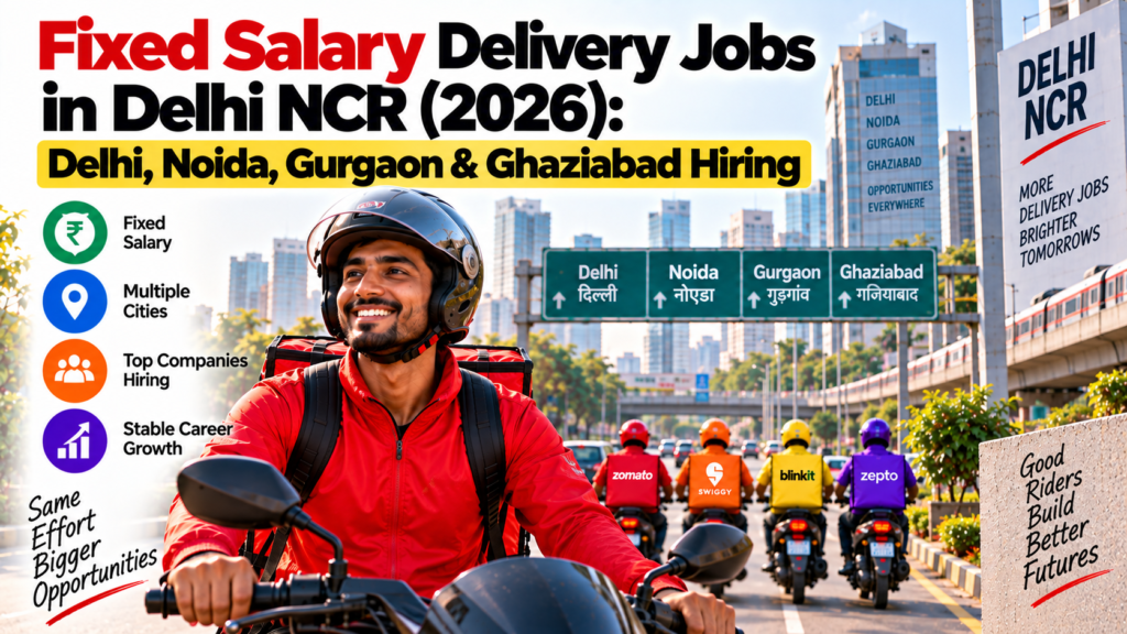 Fixed Salary Delivery Jobs in Delhi NCR