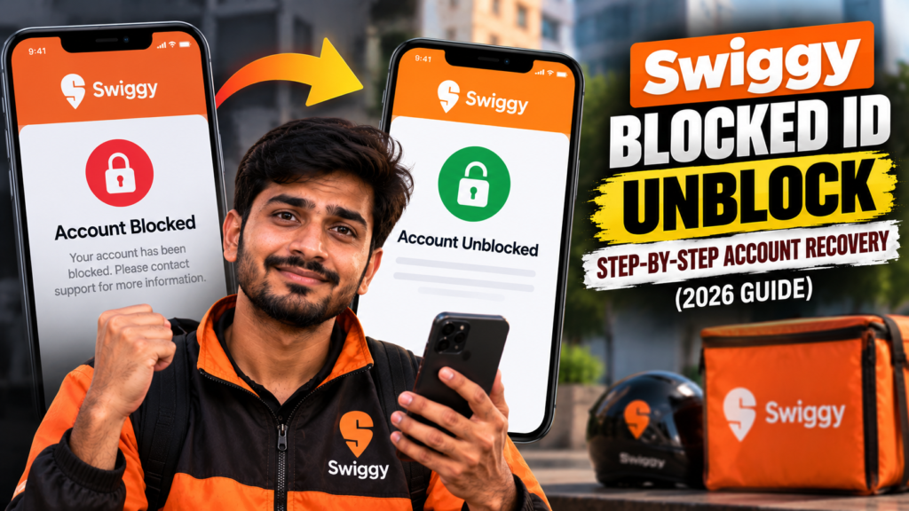 Swiggy Blocked ID Unblock