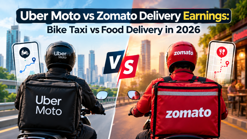 Uber Moto vs Zomato Delivery Earnings: Bike Taxi vs Food Delivery in 2026