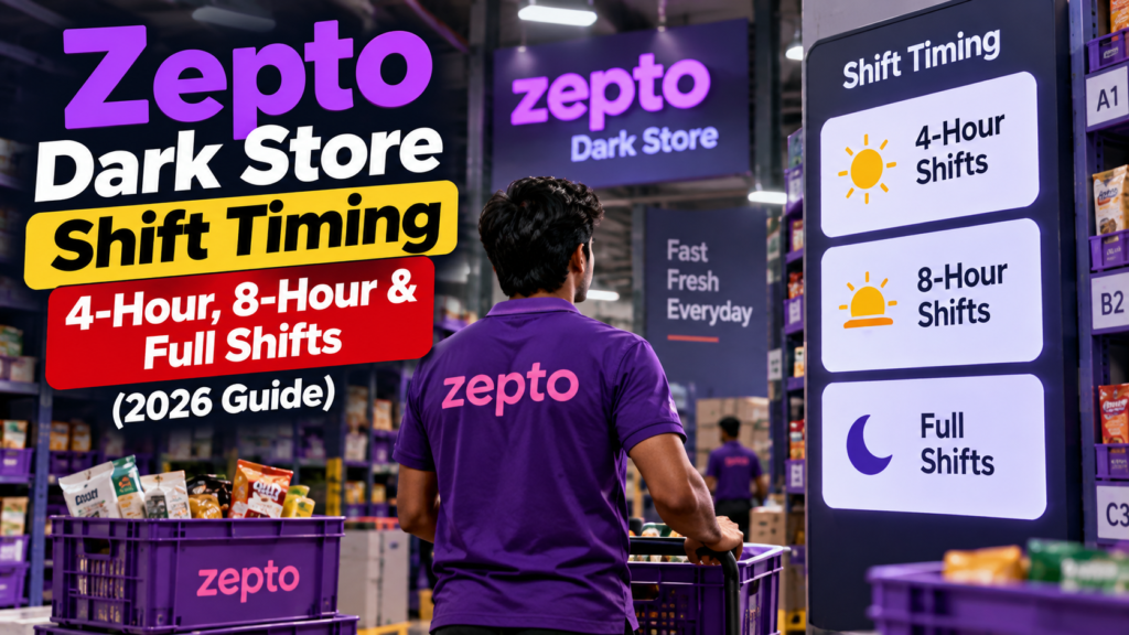 Zepto Dark Store Shift Timing