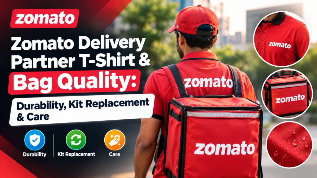 Zomato Delivery Partner T-Shirt & Bag Quality