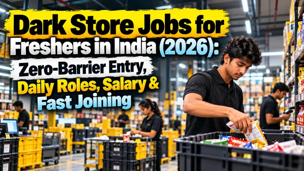 Dark Store Jobs for Freshers