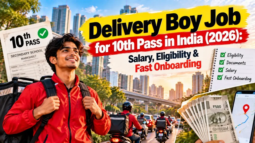 Delivery Boy Job for 10th Pass in India
