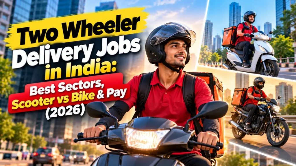two wheeler delivery jobs, scooter delivery, 2 wheeler courier, EV delivery jobs, motorcycle delivery partner